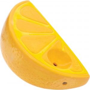 3.5" Orange Slice Ceramic Pipe - Wacky Bowlz [CP113]